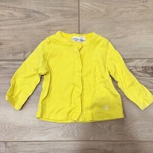 Bright Yellow Petit Bateau Cardigan